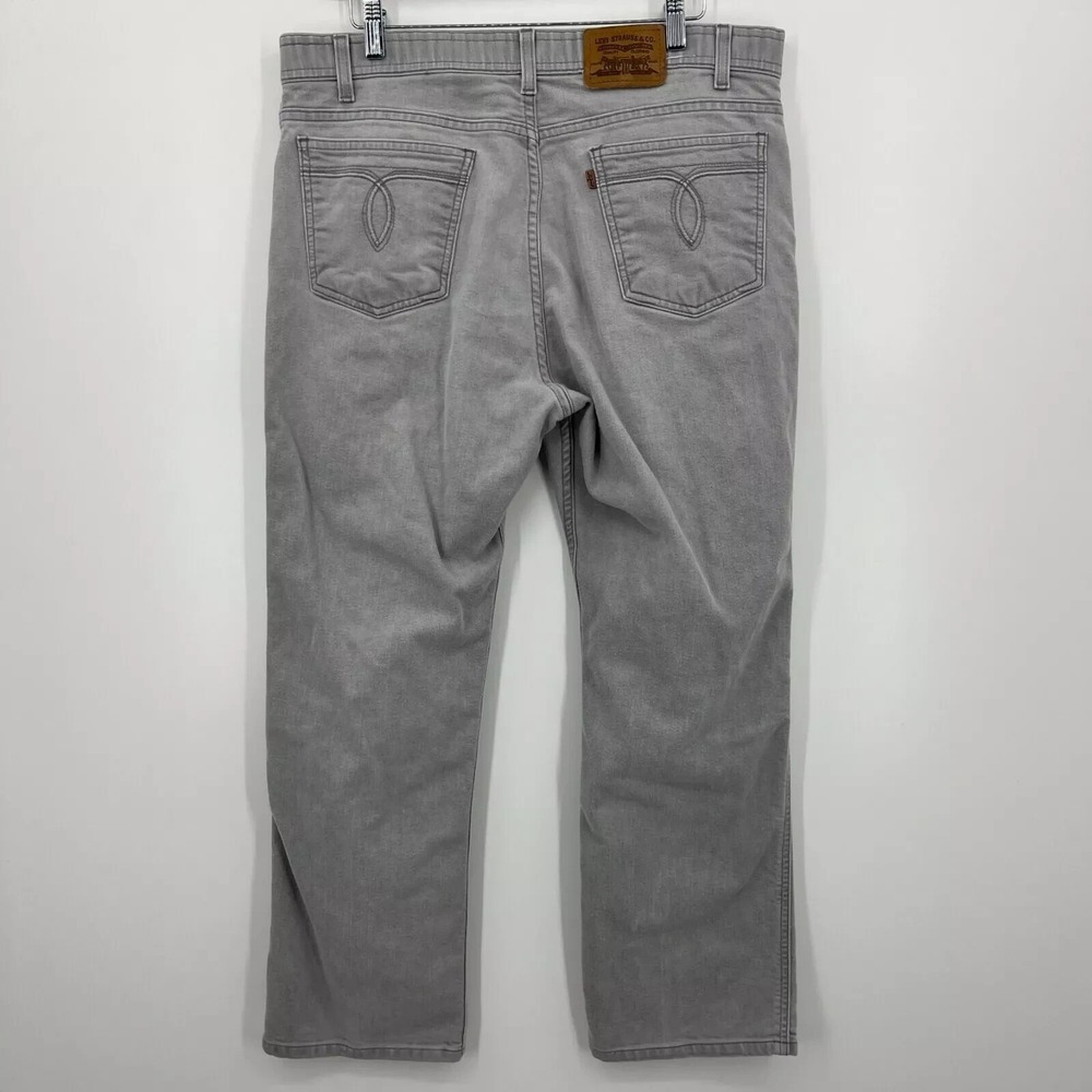 Levis Mens Gray Straight Leg Denim Jeans W38 L30 Vintage 041035-1
